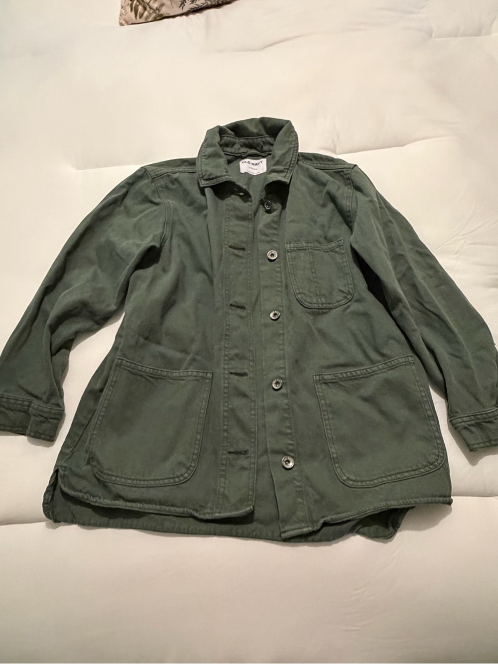 Old Navy Olive Utility Jacket - Petite